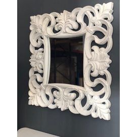 Зеркало 100*100 см VER-FP003S белое Glamoorzee