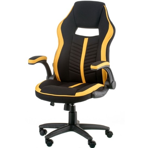 Крісло офісне Special4You Prime black/yellow (E5548) чорне