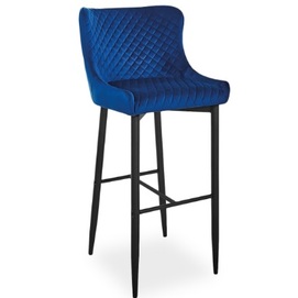 Кресло барное Colin B H-1 velvet синее Signal 2019