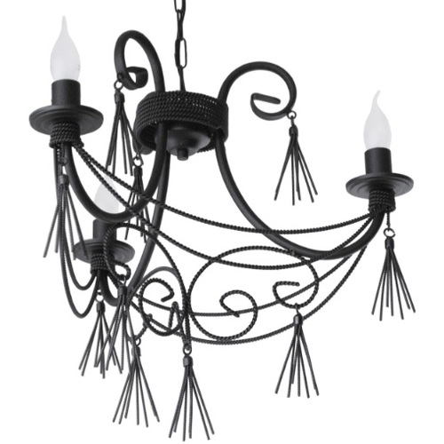 Люстра Пензлик на 3 лампи чорний LiteKraft
