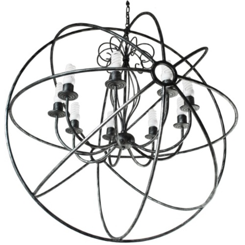 Люстра Орбіта - Гіроскоп 9 ламп срібло LiteKraft