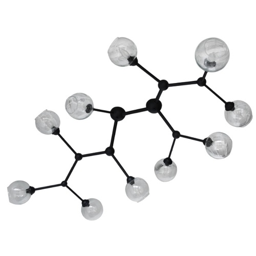 Люстра Молекула 10 ламп чорний LiteKraft