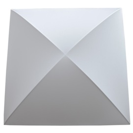 Люстра стельова Тканинної квадрат 3 лампи білий LiteKraft