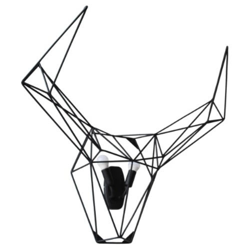 Бра Голова бика 2 лампи чорний LiteKraft