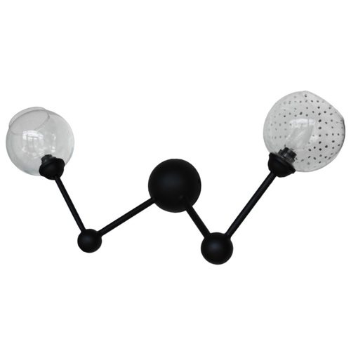 Бра Молекула 2 лампи чорний LiteKraft