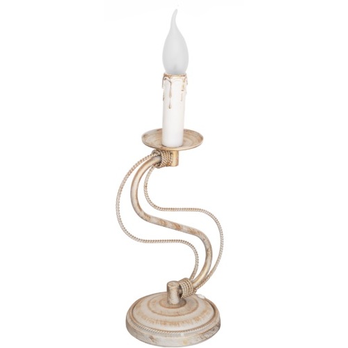 Лампа настільна Косички 1 свічка білий + золото LiteKraft