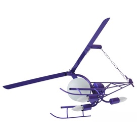 Люстра дитяча Вертоліт 3 + 1 фіолетовий LiteKraft