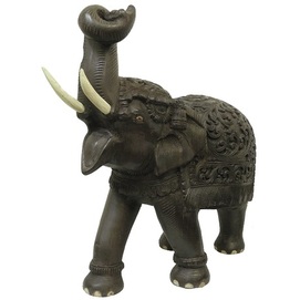 Статуетка Слон різьблений, хобот вгору, палісандр, 43см (ФА-сп-09