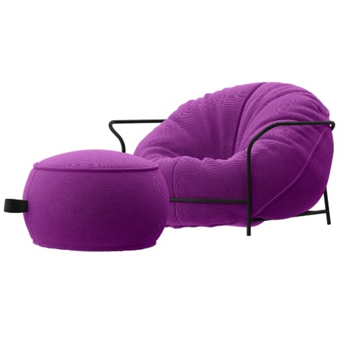 Кресло с пуфом UNI фиолетовый Levantin