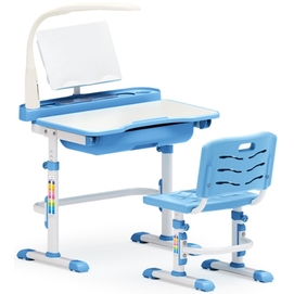 Комплект парта и стульчик Evo-kids Evo-17 (с LED лампой) бело-голубой Mealux