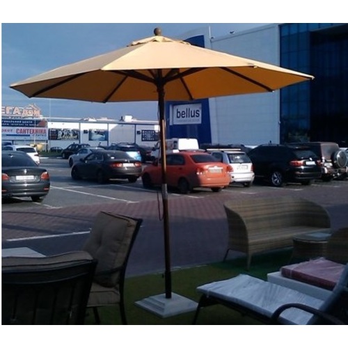 Зонт деревянный Солнце D 4м оранжевый OUTDOOR