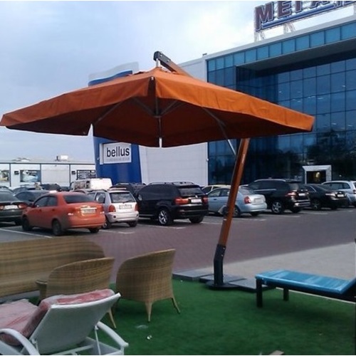 Зонт деревянный консольный XL-4х4 м оранжевый OUTDOOR