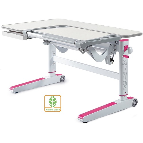 Детский стол (парта) Kingwood D-820 TG/PN береза/серый/розовый Mealux 