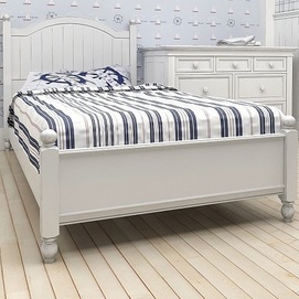 Кровать односпальная D15 (90х190 см) Канон белая 