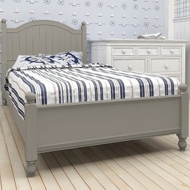 Кровать односпальная D15 (90х190 см) Канон серая