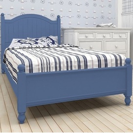 Кровать односпальная D15 (90х190 см) Канон синяя
