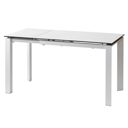 Стол обеденный раскладной BRIGHT PURE WHITE (100-140 см) белый/ноги белые Concepto 2021