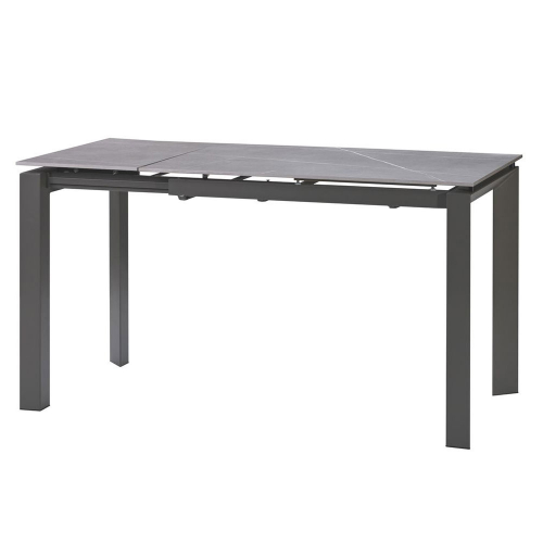 Стол обеденный раскладной BRIGHT GREY MARBLE (100-140 см) серый/ноги серые Concepto 2021