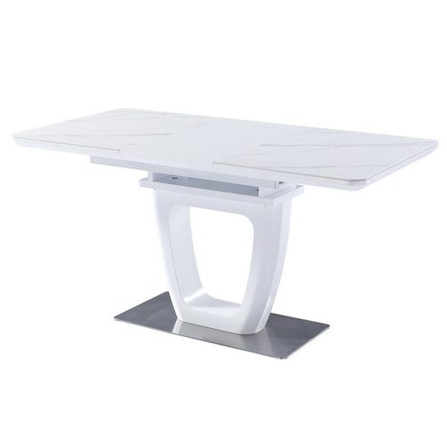 Керамічний стіл TML-860-1 білий мармур Verde