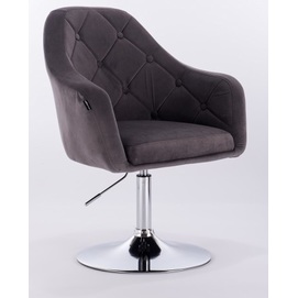 Крісло Luxury сірий велюр + хром Primel 2 022