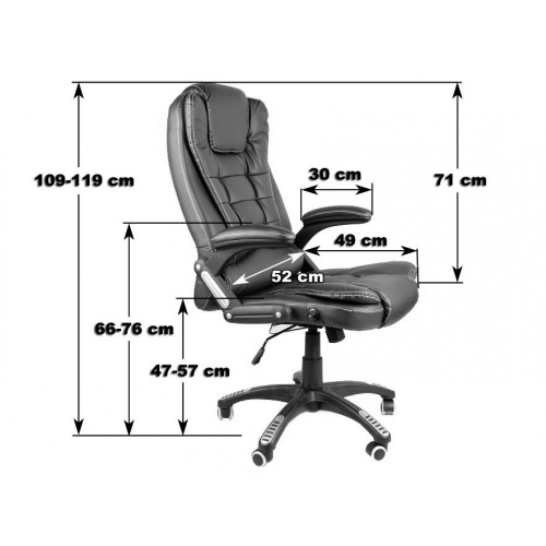 Кресло офисное M-8025 черный Bonro