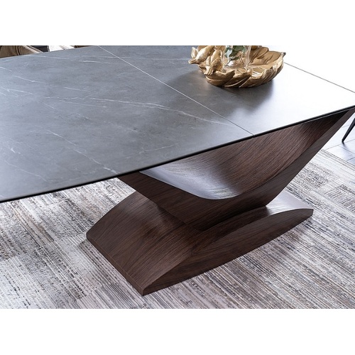 Обідній стіл розкладний Dolce Ceramic коричневий Signal