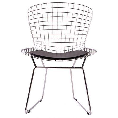 Стілець Bertoia хром подушка чорна iCOO