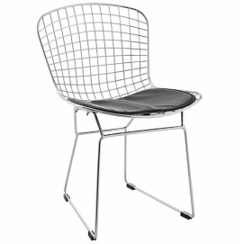 Стілець Bertoia хром подушка чорна iCOO