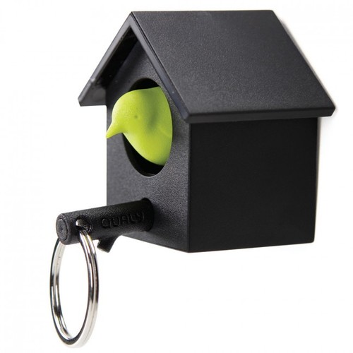 Ключница настенная и брелок для ключей Cuckoo Qualy чёрно-зелёная