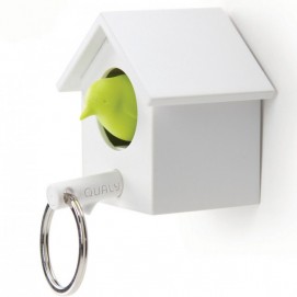 Ключница настенная и брелок для ключей Cuckoo Qualy бело-зелёный