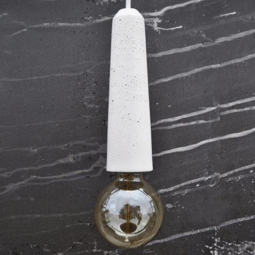 Лампа шнур білий бетон бріолет біла Agara