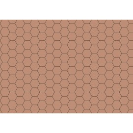 Дизайнерські шпалери hexagon теракотові вологостійкі ширина 1.3м TheОбоі