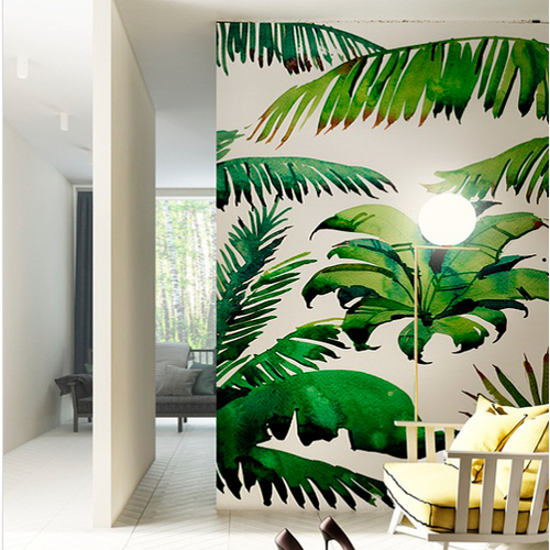 Дизайнерські шпалери Palm leaves вологостійкі ширина 1.3м TheОбоі