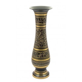 Ваза бронзова чорна (29х9х9 см) (Flower vase Glass Black Ord./Clr 12 "