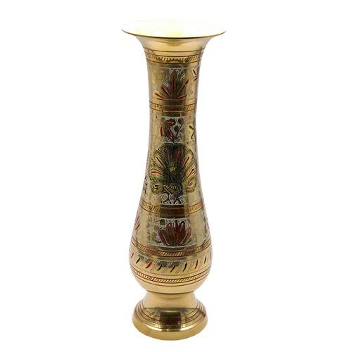 Ваза бронзовая цветная (29х9х9 см)(Flower vase Glass Clr 12")