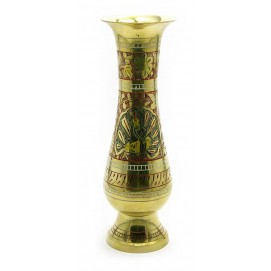 Ваза бронзова кольорова (24,5х7,5х7,5 см) (Flower vase Glass Clr 10 "