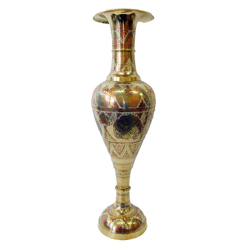 Ваза бронзовая цветная (77х20х20 см)(Flower vase Kashmiri Clr 30")