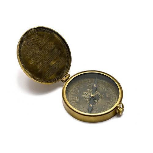 Компас " Royal navy lid compass " бронза (d-8, h-2 см