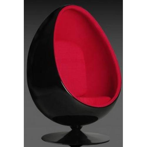 Крісло Egg Shell червоно-чорне (Z1135) Invicta