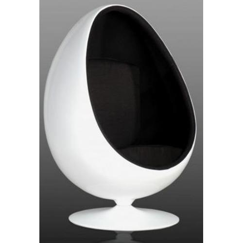 Кресло Egg Shell черно-белое (Z1134) Invicta