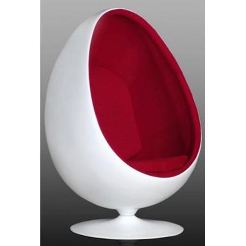 Кресло Egg Shell красно-белое (Z760) Invicta