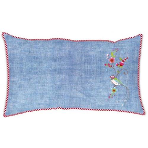 Подушка Embroidery Denim 35x60 blue