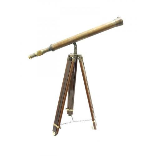 Телескоп латунный на деревянной треноге (тл-21)