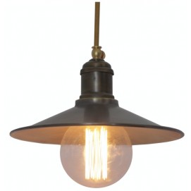Лампа підвісна конус 22см, коричнева патина 610-1 PikArt