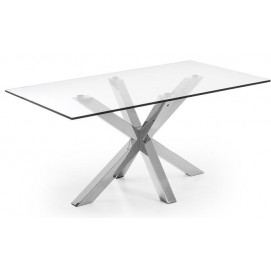 Стіл обідній ARYA Table 160x90 скло + метал ноги C434C07 ​​Laforma