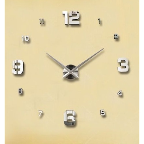 Часы настенные S005-S Ø 70-130 см серебро Clock 
