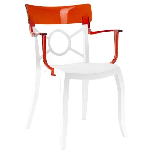 Крісло Opera-K сидіння біле 01 PAPATYА прозоро-червоний 29