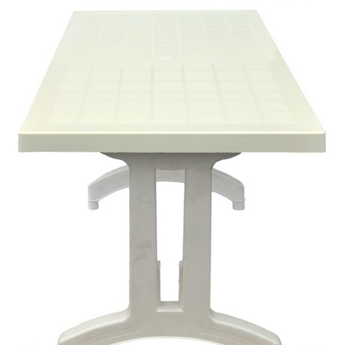 Стіл прямокутний білий з пластиковими ніжками 70 * 120 см