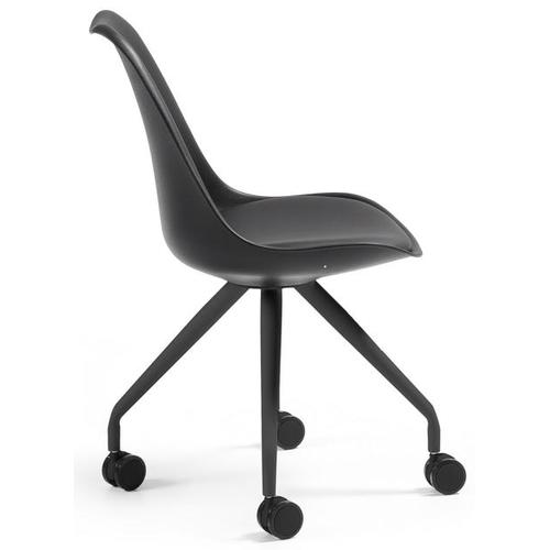 Крісло офісне чорне C975U01 - LARS Chair Leg Epoxy Seat Plastic Black U01 Laforma
