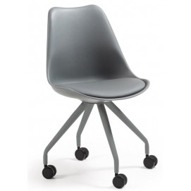 Крісло офісне сіре C975U03 - LARS Chair Leg Epoxy Seat Plastic Grey U03 Laforma